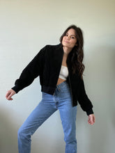 Load image into Gallery viewer, Vintage Black Quilted Suede Jacket