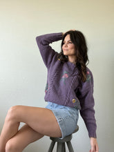 Load image into Gallery viewer, Vintage Floral Handknit Sweater
