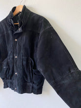 Load image into Gallery viewer, Vintage Black Leather Coat