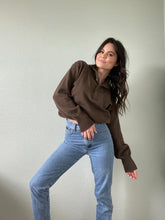 Load image into Gallery viewer, Vintage Brown Henley Sweater