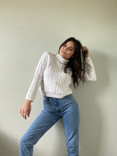 Load image into Gallery viewer, Vintage Cable Knit Turtleneck Sweater