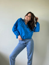 Load image into Gallery viewer, Vintage Blue LLBean Windbreaker
