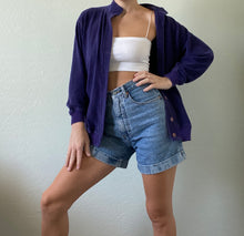 Load image into Gallery viewer, Vintage Velour Ribbed Cardigan