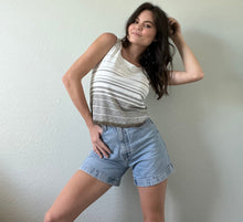 Load image into Gallery viewer, Vintage Striped Sleeveless Blouse