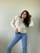 Load image into Gallery viewer, Vintage White Mockneck Sweater