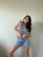 Load image into Gallery viewer, Vintage Grey Sleeveless Hoodie
