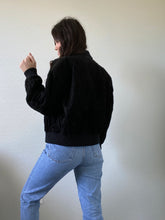 Load image into Gallery viewer, Vintage Black Quilted Suede Jacket