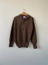 Load image into Gallery viewer, Vintage Brown Henley Sweater
