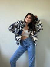 Load image into Gallery viewer, Vintage Faux Fur Aztec Coat