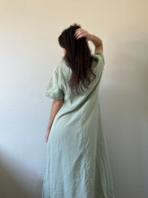 Load image into Gallery viewer, Vintage Green Linen Dress
