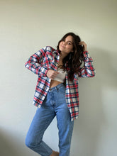 Load image into Gallery viewer, Vintage White Plaid Flannel