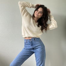 Load image into Gallery viewer, Vintage Cream Vneck Sweater