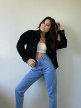 Load image into Gallery viewer, Vintage Black Leather Coat