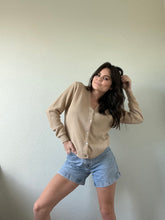 Load image into Gallery viewer, Vintage Tan Cardigan Sweater