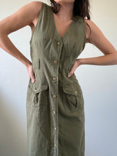 Load image into Gallery viewer, Vintage Green Midi Dress