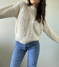 Load image into Gallery viewer, Vintage White Mockneck Sweater
