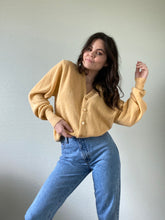 Load image into Gallery viewer, Vintage Yellow Cardigan Sweater