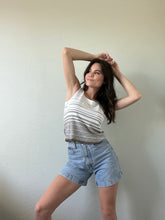 Load image into Gallery viewer, Vintage Striped Sleeveless Blouse