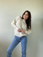 Load image into Gallery viewer, Vintage White Mockneck Sweater