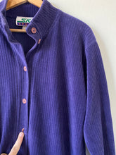 Load image into Gallery viewer, Vintage Velour Ribbed Cardigan