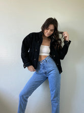 Load image into Gallery viewer, Vintage Black Leather Coat