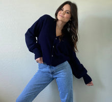 Load image into Gallery viewer, Vintage Navy Cardigan