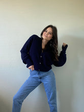 Load image into Gallery viewer, Vintage Navy Cardigan