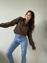 Load image into Gallery viewer, Vintage Brown Henley Sweater

