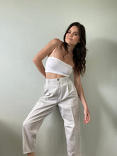 Load image into Gallery viewer, Waist 28 Vintage Tan Pleated Trousers