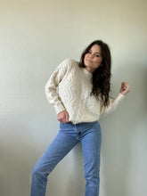 Load image into Gallery viewer, Vintage White Mockneck Sweater
