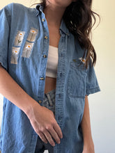 Load image into Gallery viewer, Vintage Embroidered Denim Shirt
