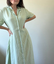 Load image into Gallery viewer, Vintage Green Linen Dress