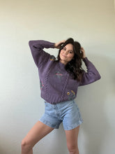 Load image into Gallery viewer, Vintage Floral Handknit Sweater
