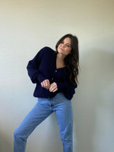 Load image into Gallery viewer, Vintage Navy Cardigan