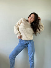 Load image into Gallery viewer, Vintage Chunky Cream Sweater