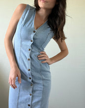Load image into Gallery viewer, Vintage Midi Denim Dress