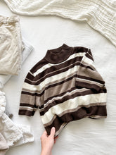 Load image into Gallery viewer, Vintage Striped Mockneck Blouse