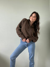 Load image into Gallery viewer, Vintage Brown Henley Sweater