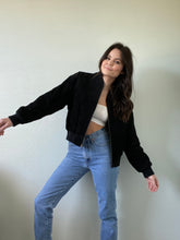 Load image into Gallery viewer, Vintage Black Quilted Suede Jacket