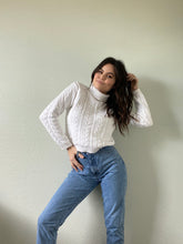 Load image into Gallery viewer, Vintage Cable Knit Turtleneck Sweater
