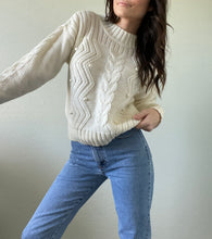 Load image into Gallery viewer, Vintage White Mockneck Sweater