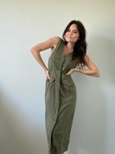 Load image into Gallery viewer, Vintage Green Midi Dress