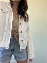 Load image into Gallery viewer, Vintage White Jean Jacket