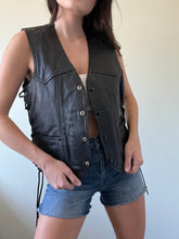 Load image into Gallery viewer, Vintage Leather Harley Davidson Vest