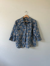 Load image into Gallery viewer, Vintage Floral Chambray Blouse
