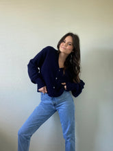 Load image into Gallery viewer, Vintage Navy Cardigan