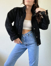 Load image into Gallery viewer, Vintage Black Leather Coat