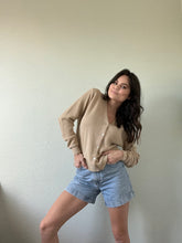 Load image into Gallery viewer, Vintage Tan Cardigan Sweater