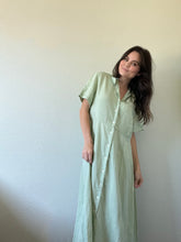 Load image into Gallery viewer, Vintage Green Linen Dress