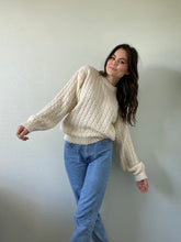Load image into Gallery viewer, Vintage Chunky Cream Sweater